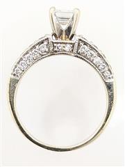 GSI 14K 5.1g Solid White Gold .5ct Diamond Engagement Ring Size-7.75